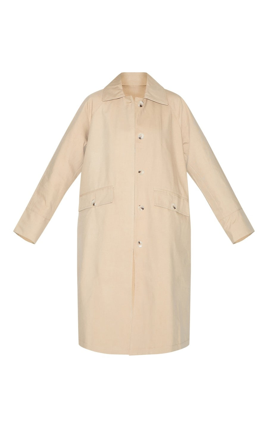 Beige Classic Button Through Mac